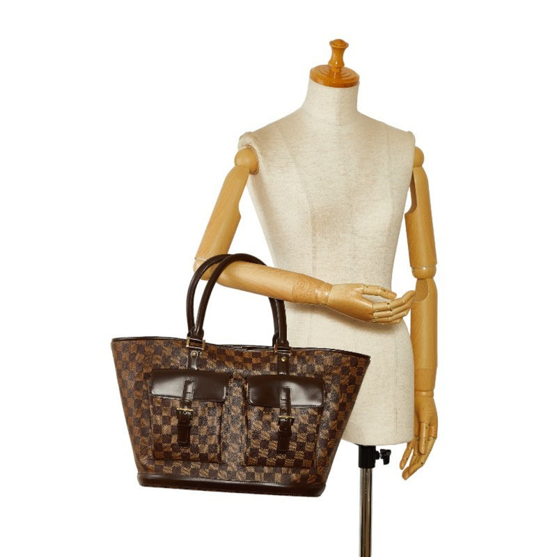 Louis Vuitton Damier Manosque GM Tote Bag N51120 Brown PVC Leather Women's LOUIS VUITTON