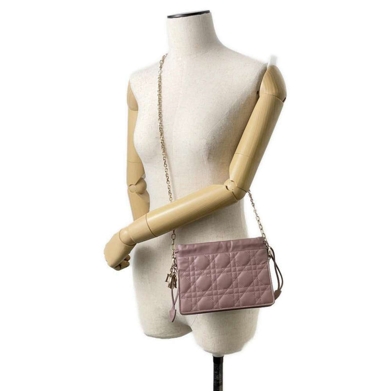 Christian Dior handbag Lady Millie Cannage lambskin S0981ONMJ 2way shoulder bag