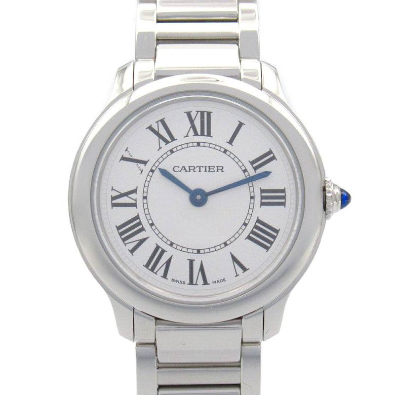 Cartier Ronde Must de Watch Stainless Steel Ladies Silver WSRN0033