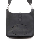 Hermes Shoulder Bag Evelyn 2 PM Black Epsom Leather J Stamp