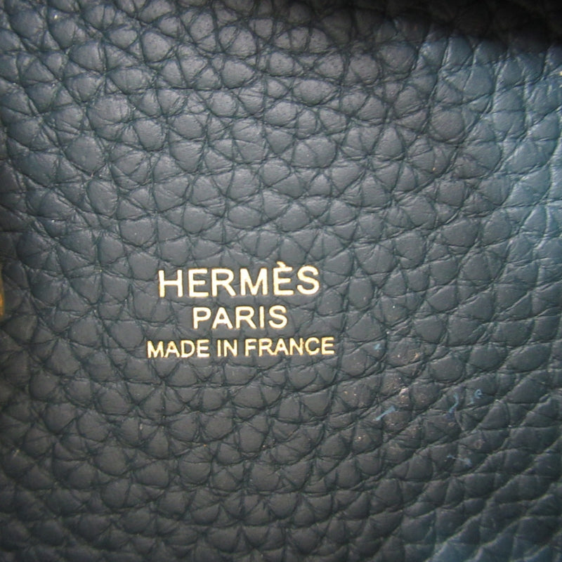 Hermes HERMES Picotin Lock MM Vert Chypre Handbag Bag Leather Taurillon Clemence Women's Blue 060991CC