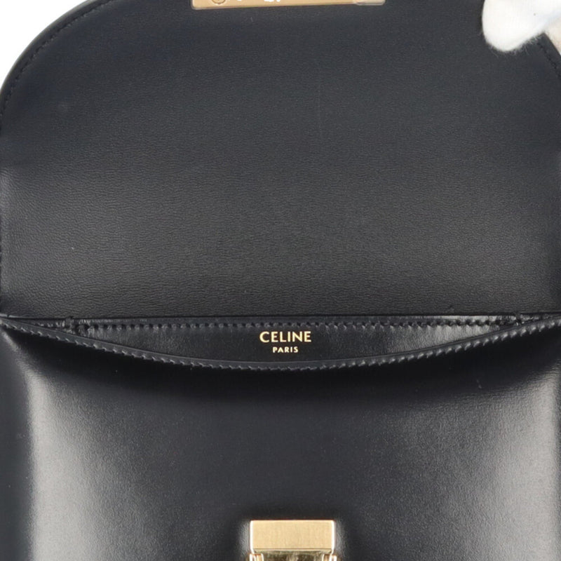 Celine Besaz Triomphe Shoulder Bag Leather 110413BF4.38NO Black Women's CELINE