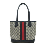 GUCCI Bag GG Canvas Leather Women's Beige Black 726762