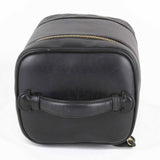 CHANEL Vanity Bag Leather Black Ladies