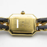 CHANEL Premiere L Wrist Watch H0001 Quartz Black Gold Plated Leather belt H0001