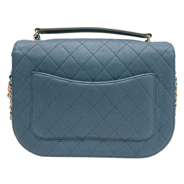 CHANEL Chanel Matelasse Chain Shoulder Coco Mark Caviar Skin Blue A93660 23 Series Handbag Bag Women's