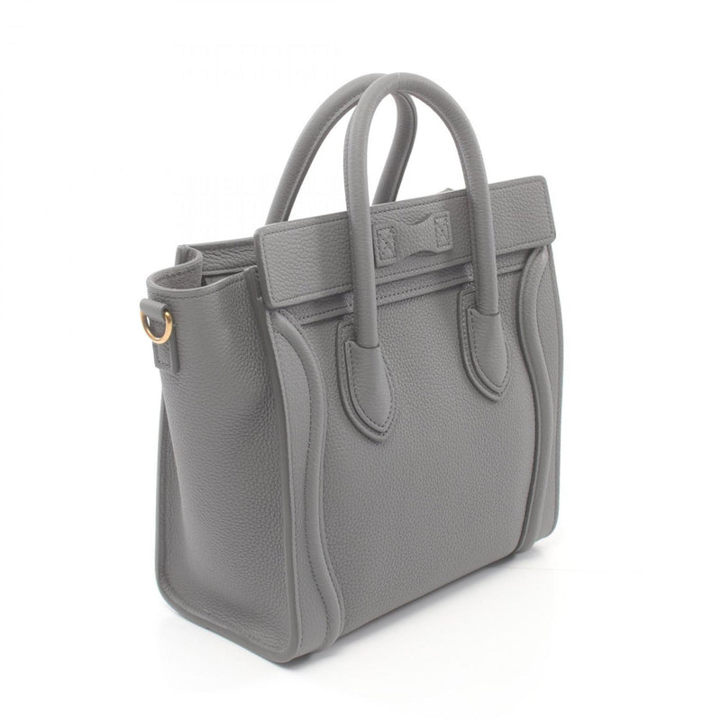 CELINE Luggage Nano Shopper Handbag Bag Leather Women's Grey 189243AQL10KL