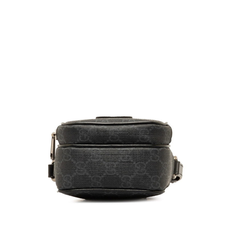 Gucci GG Supreme Interlocking G Shoulder Bag 672952 Black PVC Leather Women's GUCCI