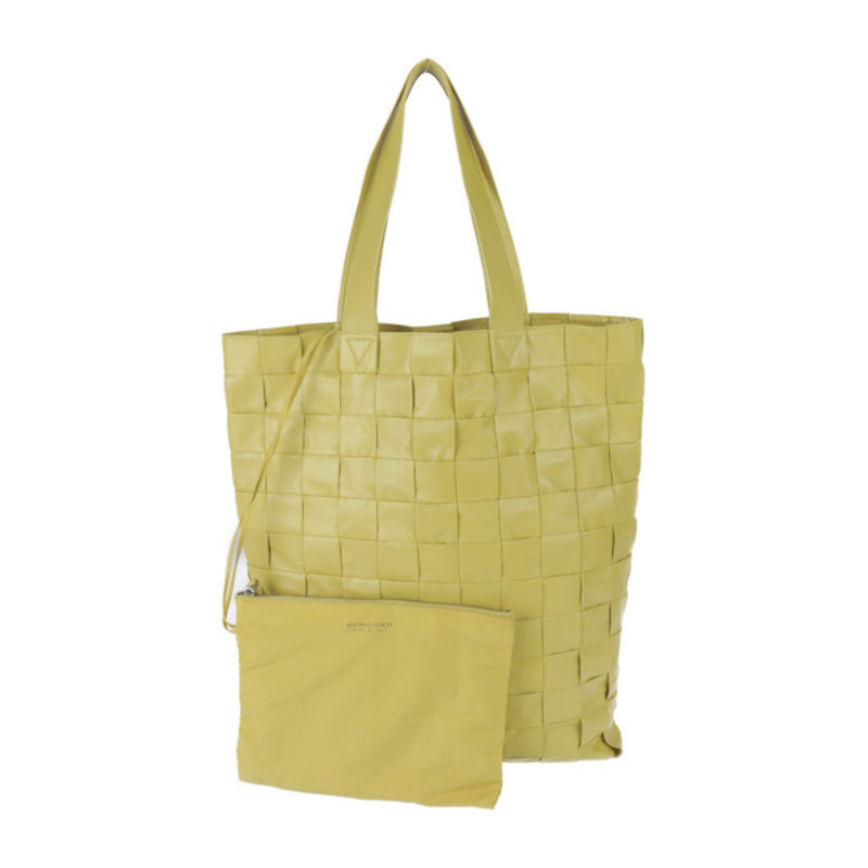 BOTTEGA VENETA Cassette Intrecciato Tote Bag 629070 Leather Yellow