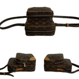 LOUIS VUITTON Louis Vuitton Amazon Monogram Leather Shoulder Bag Pochette Sacoche Brown 19961