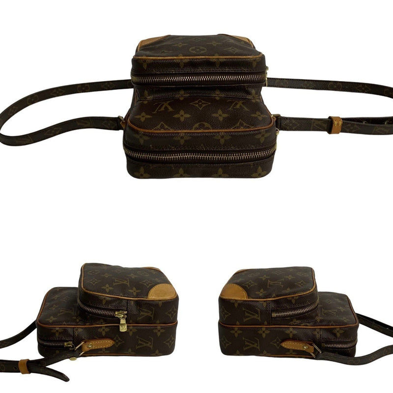 LOUIS VUITTON Louis Vuitton Amazon Monogram Leather Shoulder Bag Pochette Sacoche Brown 19961