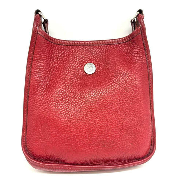 Hermes Vespa TPM Shoulder Bag Taurillon Red Leather Mantel Chain CHANEL