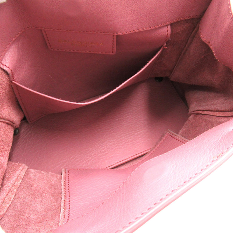 BALENCIAGA Paper bag mini Pink leather 305572