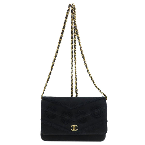 Chanel Chain Wallet Coco Mark Long Canvas Women's CHANEL