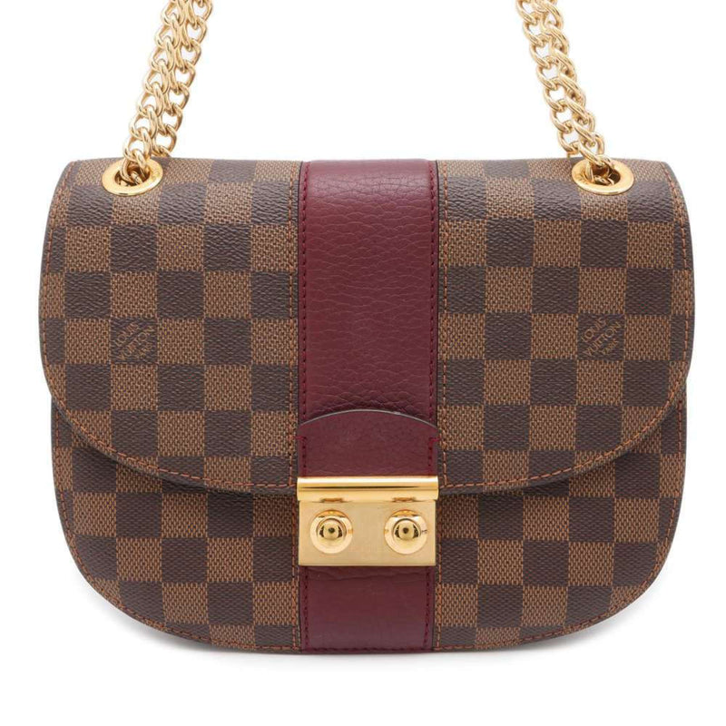 Louis Vuitton Chain Shoulder Bag Damier Ebene White N64420 LOUIS VUITTON Bags