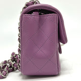 Chanel CC Mark chain bag Shoulder Bag purple SilverHardware