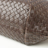 Bottega Veneta tote bag size BOTTEGA VENETA intrecciato leather dark brown