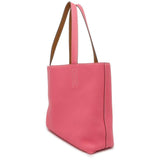 Hermes Tote Bag Double Sens 28 Rose Azalee Sesame Taurillon Clemence Y Stamp