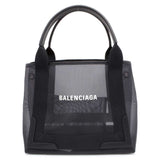 Balenciaga Tote Bag Navy Cabas S Mesh 339933 BALENCIAGA Small Black