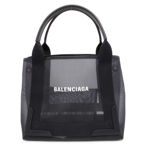 Balenciaga Tote Bag Navy Cabas S Mesh 339933 BALENCIAGA Small Black