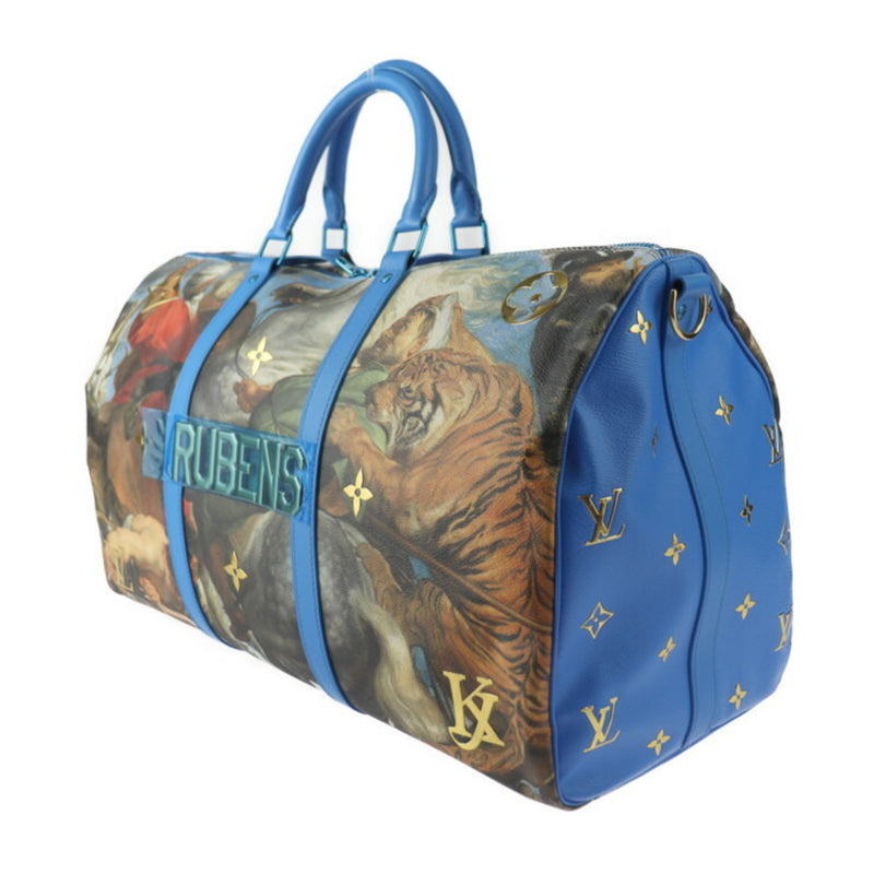 LOUIS VUITTON Louis Vuitton Keepall Bandouliere 50 Rubens Masters Collection Boston Bag M43344 PVC Leather Blue Multicolor Shoulder