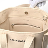 BALENCIAGA Everyday 2.0 XS North South Shoulder Tote 672793 Kataoshi Leather Beige E-156421