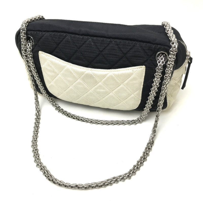 Chanel Quilted Bag Chain Shoulder Bag Black White