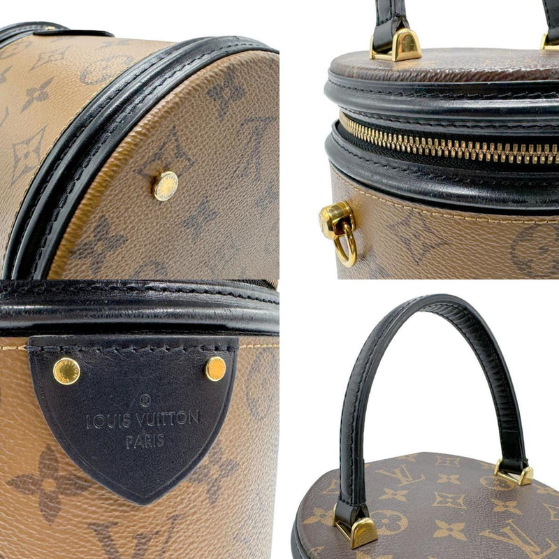 Louis Vuitton LOUIS VUITTON Handbag Monogram Reverse Cannes Canvas Brown Black Gold Women's M43986 n0058