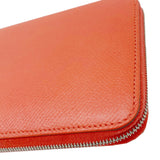 HERMES Azap Long Silk In Epson Rose Jaipur □Q Engraved (2013) Wallet Round Leather Red Women's