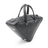 BALENCIAGA Triangle Duffle S Handbag Bag Leather Women's Black 476975