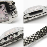 Cartier Santos de SM Watch Stainless Steel Ladies Pink Shell W25075Z5