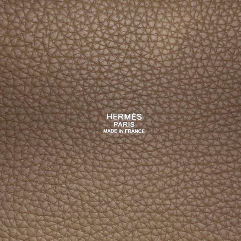 Hermes handbag Picotin Lock PM Etoupe Taurillon Clemence Z stamp