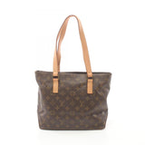 Louis Vuitton LOUIS VUITTON Cabas Piano Monogram Shoulder Bag Coated Canvas Leather Women's Brown M51148