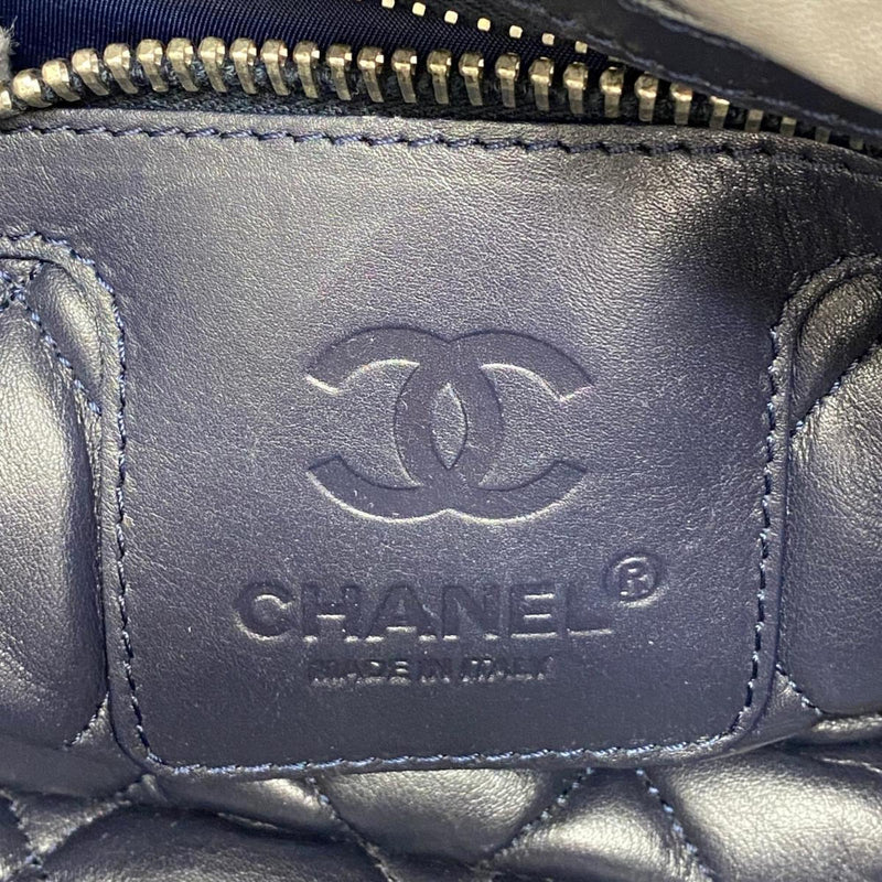 Chanel Tote Bag Coco Cocoon Leather Grey Women's