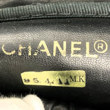 CHANEL Bicolor Vanity Bag, Cosmetic Pouch, Coco Mark, Black, Lambskin, Leather, Women's