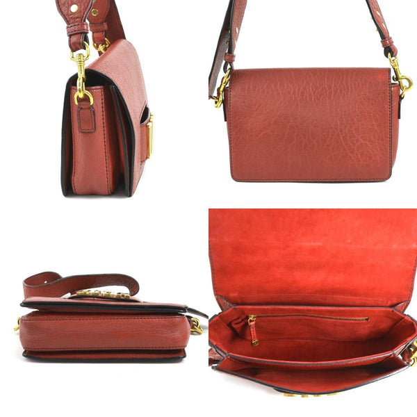 Christian Dior Shoulder Bag Evolution Flap Leather Red Women's r10004a