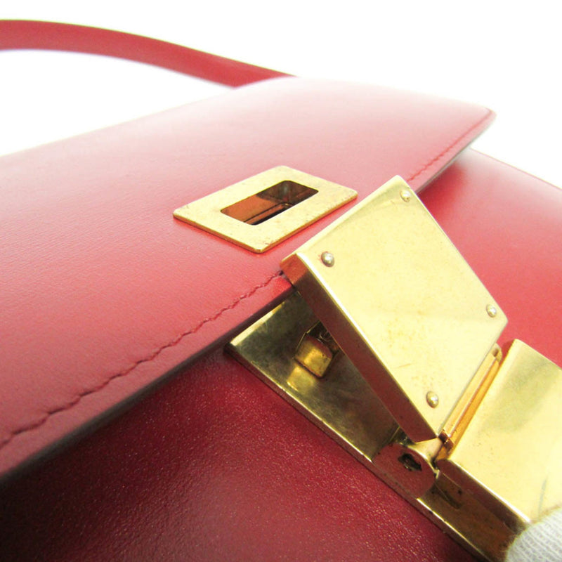 Celine Classic Box Medium 189173 Women's Leather Shoulder Bag Red Color