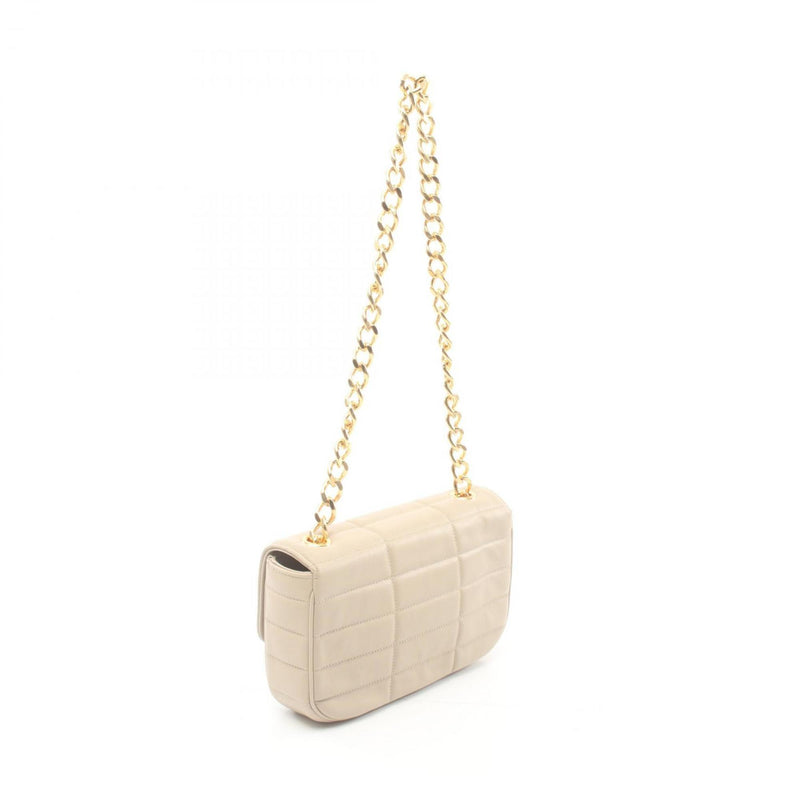 CELINE Monochrome Shoulder Bag Leather Women's Beige 111273EPZ02TR