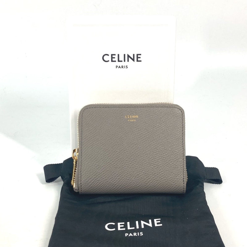 CELINE 10L203BEL.10BL Compact wallet Zip Around Folded wallet Pebble gray