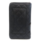 CHANEL Cambon Line Long Wallet Calfskin Women's