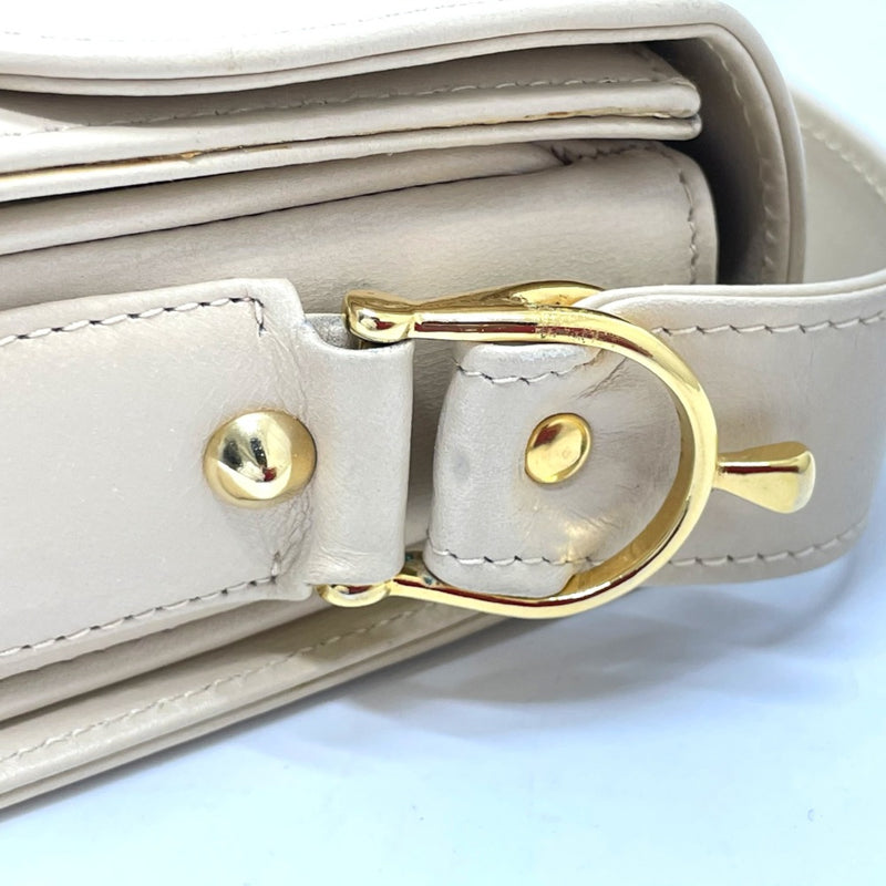 CELINE Carriage hardware bag shawl Shoulder Bag Beige x GoldHardware