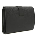 Hermes Bearn Combination Tri-fold Wallet Chevre Black Rose B Stamp