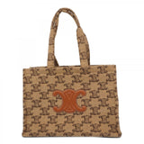 Celine Tote Bag Triomphe Wool Brown Women's