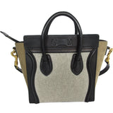 CELINE Handbag Shoulder Bag Luggage Nano Shopper Canvas Leather Suede Black Off-White Beige Gold Women's s0266i