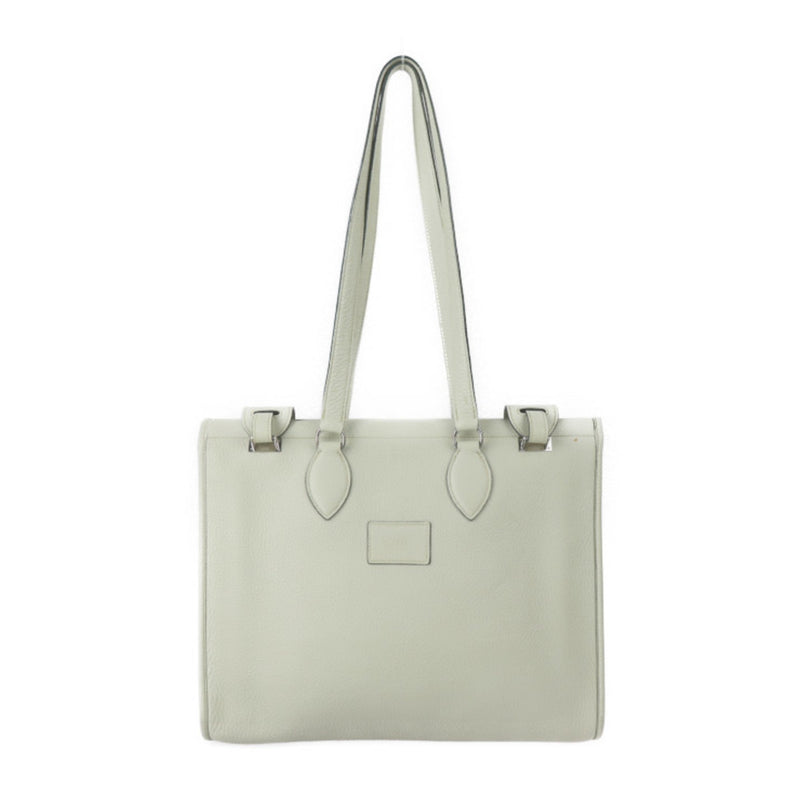 HERMES Hermes Cabas 35 Shoulder Bag Taurillon Clemence Pale Green Tote