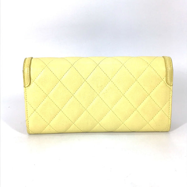 Chanel Long wallet Two fold Long Wallet yellow