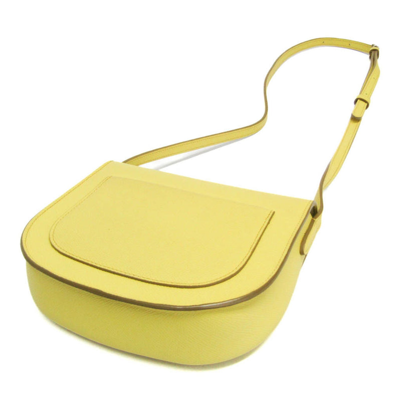 Celine Trotter Medium 179013 Women's Leather Shoulder Bag Yellow