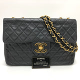 Chanel A01094 Matelasse Double Chain Shoulder Crossbody Shoulder Bag Black GoldHardware