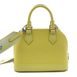 LOUIS VUITTON Alma BB Yellow Pastel yellow Epi Calfskin (cowhide) M22213