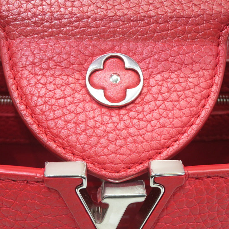 LOUIS VUITTON Capucines BB M94754 Handbag Shoulder Bag Red Taurillon Leather Women Men